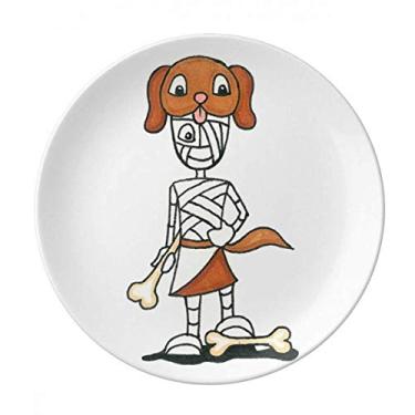 Imagem de Egypt Mummy Horus chapéu de cachorro prato decorativo de porcelana salver talheres jantar prato