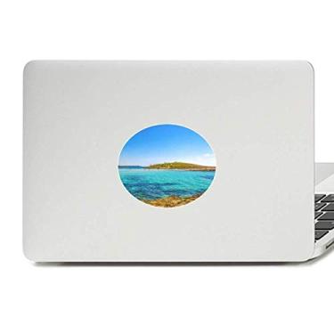 Imagem de Adesivo de notebook com emblema de vinil e imagem da natureza da ilha da água do oceano