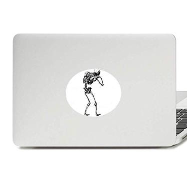 Imagem de Adesivo de notebook com emblema de esqueleto humano na parte de trás para notebook