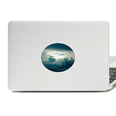 Imagem de Adesivo de notebook com emblema de vinil cinza céu nuvens brancas
