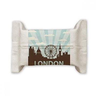 Imagem de Grã-Bretanha, Reino Unido, Londres, contorno dos olhos do Reino Unido, capa de papel para lenços faciais, bolsa de linho