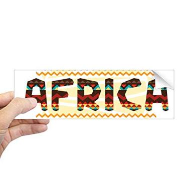 Imagem de DIYthinker Africa Fancy Texto Totem Signs Retangular Bumper Adesivo Notebook Janela Decalque