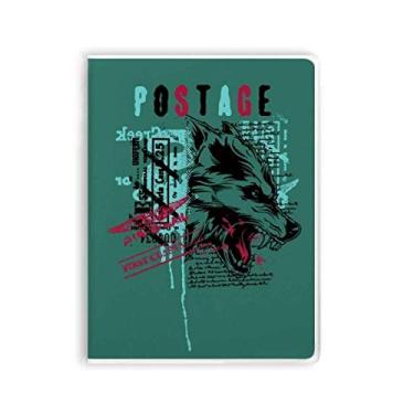 Imagem de Caderno Graffiti Street Wolf com estampa de ilustração de sangue, capa de chiclete, diário de capa macia