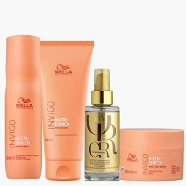 Imagem de Shampoo Condicionador e Máscara Wella Enrich + Oil Reflections Luminous