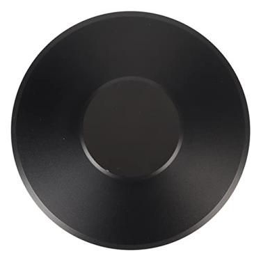 Imagem de Grampo para Discos de Vinil, Fundo de Feltro de Algodão Estabilizador de Peso para Discos Liga de Alumínio Portátil Reduz a Vibração para Toca-discos de Vinil LP (Preto)