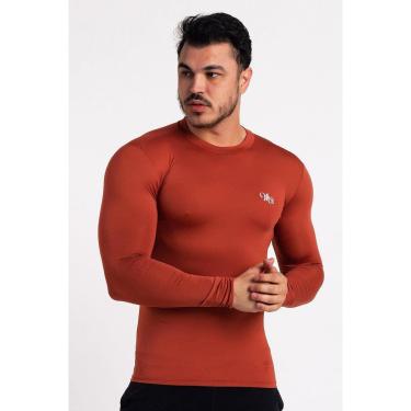 Imagem de Camiseta Térmica Manga Longa Masculina Marrom-Masculino