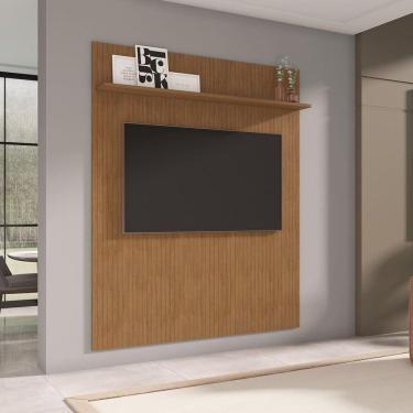 Imagem de Painel Frisado para TV até 60 Polegadas 160cm Siena Cedro