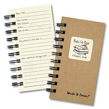 Imagem de Write it Down series by Journals Unlimited, Guided Journal, Books I've Lead, A Reader's Journal, tamanho pequeno 7,6 x 14 cm, capa dura Kraft, feito nos EUA