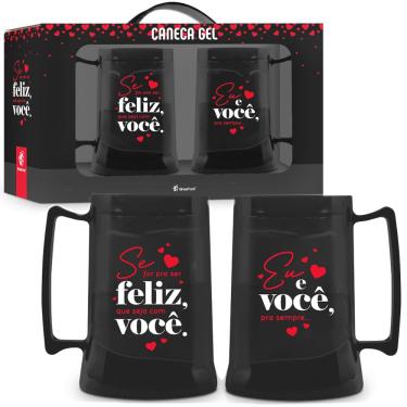 Imagem de Kit 2 Caneca Chopp Cerveja Casal Presente Dia Dos Namorados