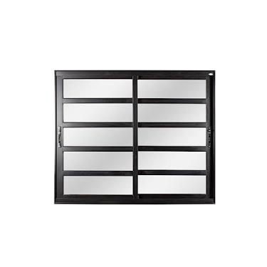 Imagem de Janela de Alumínio de Correr 120x120x8cm 2 Folhas Móveis com Travessas Vidro Liso Topsul Esquadrisul