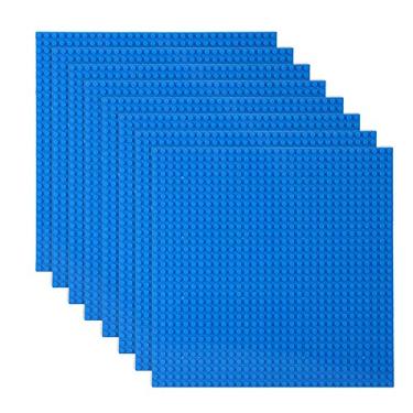 Imagem de LVHERO Classic Baseplates Building Plates for Building Bricks 100% Compatible with All Major Brands-Baseplate, 10in x 10in, Pack of 8 (Blue)