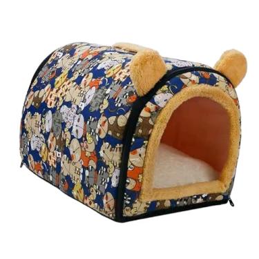 Imagem de Bothyi Casa de gato ninho de gato outono inverno interior macio canil snooze pet ninho de gato cama de gato para pomeranian chihuahua gatinho gatos cão, cinza pequeno