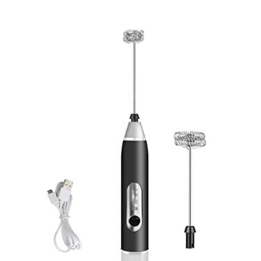 Imagem de Misturador Bebidas Ovos Mini Mixer Fuê Portátil Elétrico Recarregável Sem Fio (Preto)