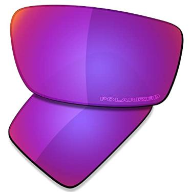 Imagem de SAUCER Lentes de substituição premium para óculos de sol Oakley Gascan OO9014 de alta definição – Sol da meia-noite polarizado