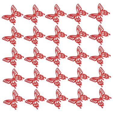 Imagem de Operitacx 200 Unidades acessórios de bricolage jeans para crianças álbum de recortes de borboleta presilha de cabelo grampo aplique remendos de costura flor de sapato chapelaria