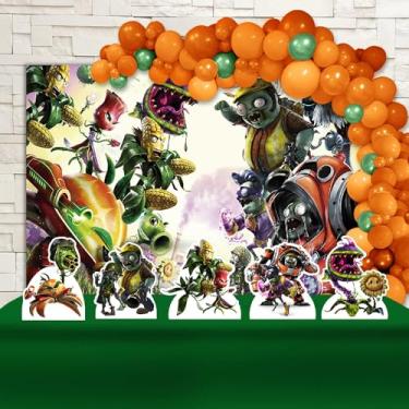 Imagem de Kit Decoração Festa de Aniversário Infantil Plants vs Zombies Garden