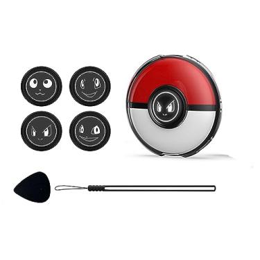 Imagem de LICHIFIT Transparent PC Protective Case for Pokémon GO Plus+ Accessories Hard Shell Cover Skin + 4 Cartoon Button Caps Pads + Hand Strap