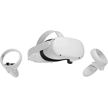 Imagem de Mais novo conjunto de capas de fone de ouvido Oculus Quest 2 VR 128 GB - Conjunto avançado de capa de fone de ouvido de realidade virtual, branco