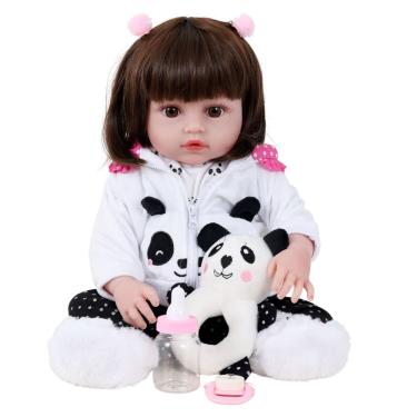 Imagem de Bebê Sweetie Reborn Modelo Especial Panda Cabelos Liso