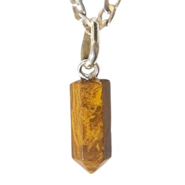 Imagem de Colar Micro Pontinha Jaspe Amarelo Montagem Prata 950