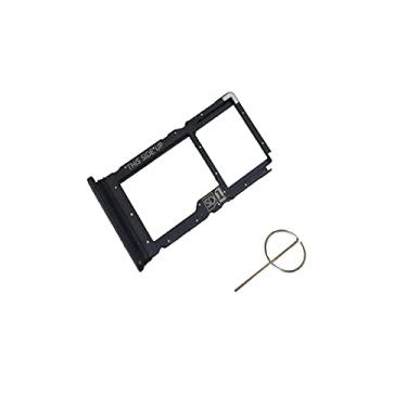 Imagem de Suporte para cartão de memória Micro SD Nano SIM preto substituição para Moto G Stylus2020 + pino de ejeção