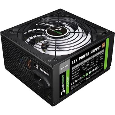 Imagem de GamePower Gp-750 Unidade de fonte de alimentação para PC: 750W, certificação 80 Plus Bronze, 85% de eficiência, trilho único +12V, ventilador de baixo ruído de 14 cm, ideal para PCs de jogos,