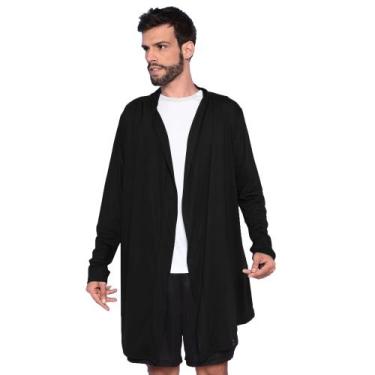 Imagem de Casaco Cardigan Masculino Estilo - Slim Fitness, Preto, P