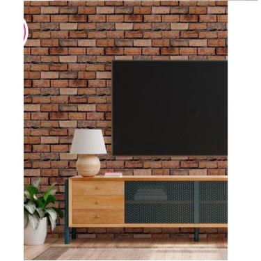 Imagem de Papel De Parede Adesivo 45cm X 5m Pedras Rusticas - giftutil, Papel de