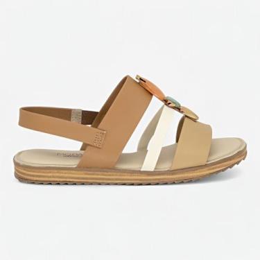Imagem de Sandalia Modare Ultra Conforto Ortopedica Feminina Rasteira, Camel, 38