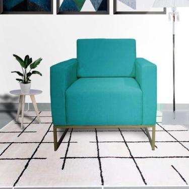 Imagem de Kit 2 Poltronas Decorativa Com Base de Ferro Sala de Espera Leticia Pé