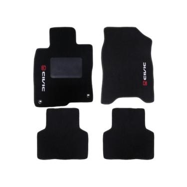Imagem de Kit Tapete Carpete Para Honda Civic 2017 Até 2020 Preto - Master Parts