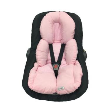 Imagem de Almofada Redutor Robo Para Carrinho de Bebe e Bebe Conforto Liso Rosa 