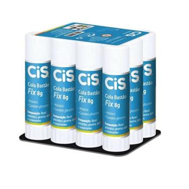 Imagem de Cola Bastão CIS Fix 8g Uso Escolar e Artesanato C/12 UNI