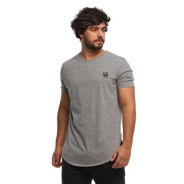 Imagem de Camiseta masculina plus size longline oversized swag manga curta wooks