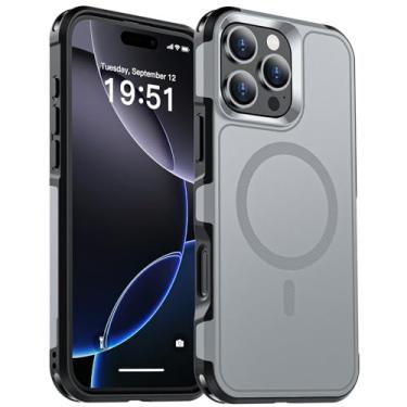 Imagem de SUPFINE Capa magnética para iPhone 16 Pro Max 2024, [compatível com MagSafe] [Proteção contra quedas de grau militar de 15 pés] [Design de camada dupla] Capa de telefone à prova de choque para iPhone