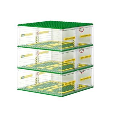 Imagem de Cabeeskii Parking Garage Compatible Speed Champions Car, DIY 3-Layer Parking Display Case, 130PCS Modular Building Display Case Compatible with Sport Auto(Cars Not Included)