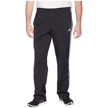 Imagem de adidas Men's Big & Tall Essentials 3-Stripes Regular Fit Tricot Pants Black/White 1 XXXX-Large 34 34
