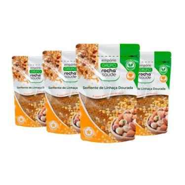 Imagem de Linhaça Dourada 100g Grãos Selecionados Premium Kit 4 Alta Qualidade 1