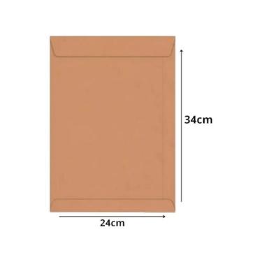 Imagem de Envelope Currículo Pardo Kraft C/ 10 Unidade Tamanho 24 x 34 cm - T10O