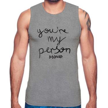 Imagem de Regata You're my person frase - Foca na Moda, Cinza, P