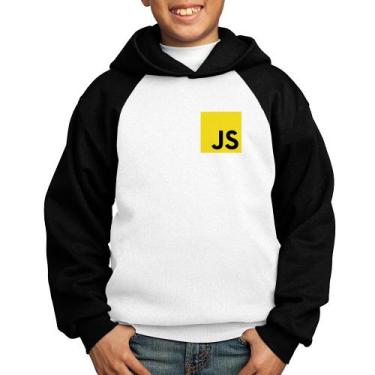 Imagem de Moletom Infantil JavaScript - Foca na Moda, Branco, Preto, 6