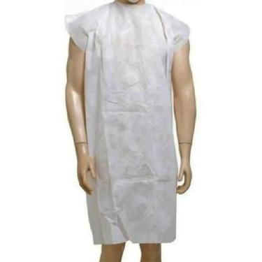 Imagem de Avental Descartável Tnt 20g Manga Curta Branco 10 Unidades - Dejamaro