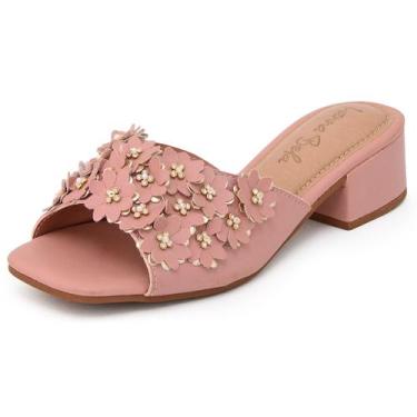 Imagem de Sandália Salto Bloco Médio Saltinho Delicado e Confortável - Lanna Bel