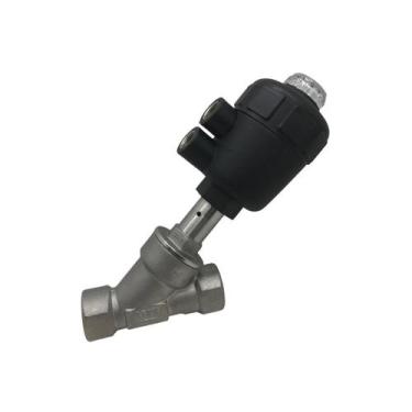 Imagem de Válvula Angular Aço Inox 2/2 Vias Simples Ação Rosca 3/4 BSP - LAB AUT