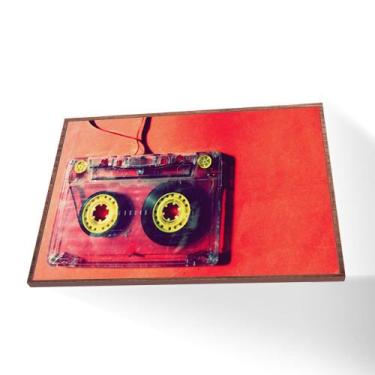 Imagem de Quadro Fita K7 Vinil Sem Vidro - Center Molduras, 40x30 Baixa, Madeira