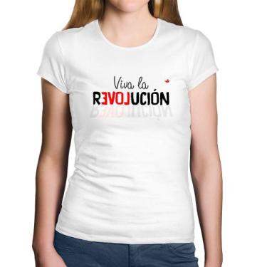 Imagem de Baby Look Algodão Viva la Revolución - Foca na Moda, Branco, GGG