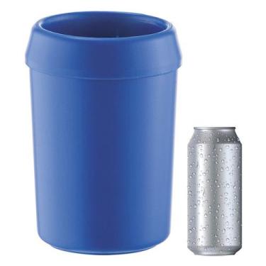 Imagem de Porta Latinha Lata Palito Parede Dupla 279ml Malta Azul