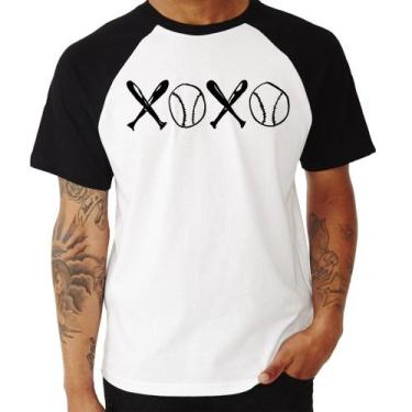 Imagem de Camiseta Raglan Xoxo Baseball - Foca na Moda, Branco, Preto, M