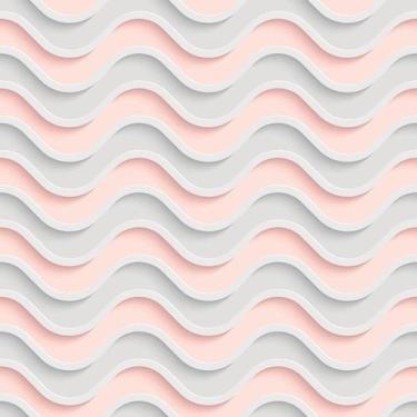 Imagem de Papel de Parede Vinílico Autoadesivo Lavável Listrado Ondulação Rosa C