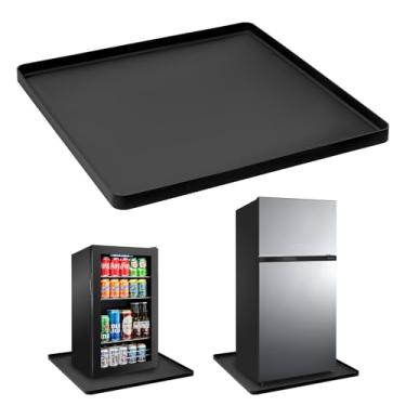 Imagem de Tapete de silicone para mini geladeira com borda elevada, tapete de geladeira sob bebidas, mini tapete de geladeira para carpete e protetor de chão, tapete à prova d'água e à prova de vazamento sob